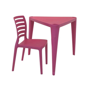 Kit Mesa + 1 Cadeira Sofia Infantil Rosa Tramontina