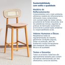 Ver imagem 6 de Banqueta Madeira Maciça Liz CabeCasa MadeiraOriginals Amarelo/Mel/Fendi