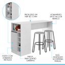 Ver imagem 2 de Bancada para Cozinha Americana MDP Branco 0535 MENU