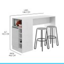 Ver imagem 3 de Bancada para Cozinha Americana MDP Branco 0535 MENU