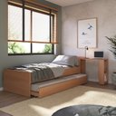 Ver imagem 2 de Bicama Solteiro Madeira Maciça com Baú e Escrivaninha Hashtag Yescasa