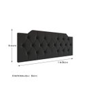 Ver imagem 3 de Cabeceira Capela Cama de Casal Queen 1.60 - Mg Magazine:preto