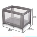 Ver imagem 5 de Berço Bebê Cercado Infantil até 18kg 4 Lados Telados Desmontável Portátil Basic Cinza