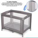 Ver imagem 2 de Berço Bebê Cercado Infantil até 18kg 4 Lados Telados Desmontável Portátil Basic Cinza