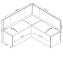 Ver imagem 7 de Conjunto Canto Alemão com Baú Bariloche Mesa Quadrada 90x90 sem Vidro e 2 Cadeiras Dallas em Mdp/mdf