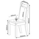 Ver imagem 4 de Conjunto Canto Alemão com Baú Bariloche Mesa Quadrada 90x90 sem Vidro e 2 Cadeiras Dallas em Mdp/mdf