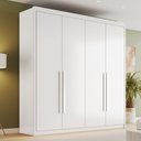 Ver imagem 1 de Guarda-Roupa Casal 4 Portas 4 Gavetas 100% MDF Eloá Branco