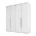 Ver imagem 3 de Guarda-Roupa Casal 4 Portas 4 Gavetas 100% MDF Eloá Branco 