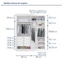 Ver imagem 4 de Guarda-Roupa Casal 4 Portas 4 Gavetas 100% MDF Eloá Branco 