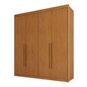 Ver imagem 3 de Guarda-Roupa Casal 4 Portas 4 Gavetas Eloá 100% MDF Marrom/Cinamomo