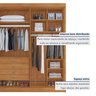 Guarda-Roupa Casal 4 Portas 4 Gavetas Eloá 100% MDF - 15