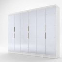 Ver imagem 4 de Guarda-Roupa Casal 6 Portas 4 Gavetas Premium Yescasa Branco