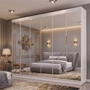 Ver imagem 1 de Guarda-Roupa Casal 6 Portas 4 Gavetas Premium Yescasa Branco
