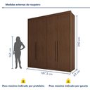 Ver imagem 5 de Guarda-Roupa Casal 4 Portas 4 Gavetas Eloá