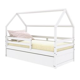 Bicama Casinha Solteiro Slim Rb com Grade de Proteção Branco Housin - 2