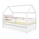 Ver imagem 2 de Bicama Casinha Solteiro Slim Rb com Grade de Proteção Branco Housin