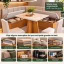 Ver imagem 7 de Conjunto Canto Alemão Baú Bariloche Mesa Quadrada 90cm x 90cm sem Vidro e 2 Cadeiras Venus em MDP/