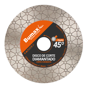 Disco Diamantado Corte 45 Graus e Desbaste Premium