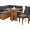 Conjunto Canto Alemão Baú Bariloche Mesa Quadrada 90x90 sem Vidro e 2 Cadeiras Venus em Mdp/mdf - 2