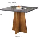 Ver imagem 7 de Conjunto Canto Alemão Baú Bariloche Mesa Quadrada 90x90 sem Vidro e 2 Cadeiras Venus em Mdp/mdf