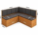 Ver imagem 5 de Conjunto Canto Alemão Baú Bariloche Mesa Quadrada 90x90 sem Vidro e 2 Cadeiras Venus em MDP/MDF Ci