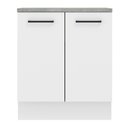Ver imagem 4 de Balcão De Cozinha 70 Cm 2 Portas Branco Rustic/branco