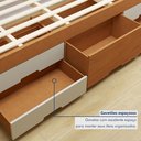 Ver mais imagens de Cama Solteira Infantil 2 Gabetas com Puxador Embutido Alice