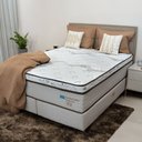 Ver imagem 1 de Conjunto Box Mola Probel Guarda Costas Prohotel Casa King 193x66cm