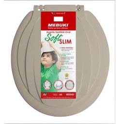 Tampa de Vaso Sanitário Mebuki Universal Oval Areia - 7