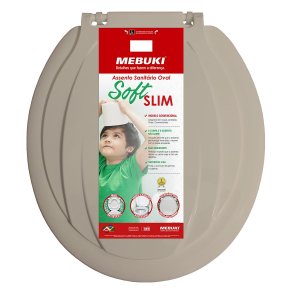 Tampa de Vaso Sanitário Mebuki Universal Oval Areia