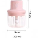 Ver imagem 3 de Mini Processador Triturador de Alimentos Elétrico C/lâminas Usb Recarregável