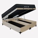 Ver imagem 1 de Cama Box Baú King Royal Air Pillow Top Molas Ensacadas Sintético Marrom