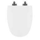 Ver imagem 1 de Assento Sanitário Poliéster para Louça Venice (belize) Slow Close Cromado (reb. Oculto) Branco