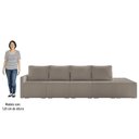 Ver imagem 5 de Sofá Ilha Modular com Puff para Sala Living 432cm Georgia K04 Bouclê Bege Escuro - Mpozenato