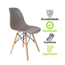 Ver mais imagens de Conjunto 4 Cadeiras para Sala de Jantar Eames Eiffel Dkr Cinza