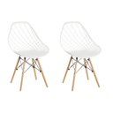 Ver imagem 1 de Conjunto 2 Cadeiras para Sala de Jantar Clarice Cloe Madeira Branco