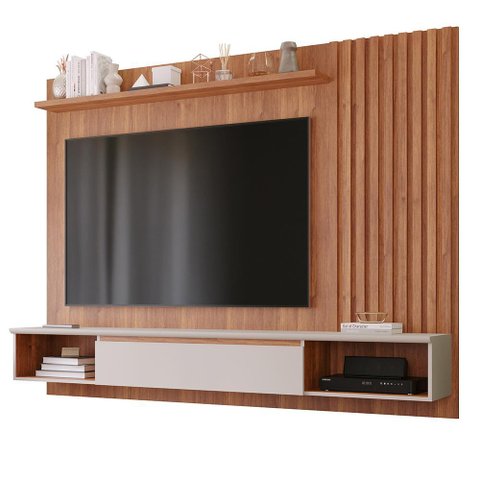 Painel Suspenso Bahamas Plus Cinamomo/off White para Tv até 65” - Permóbili