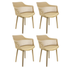 Conjunto 4 Cadeiras para Sala de Jantar Montreal Marcela Estofada - 2