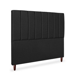 Cabeceira Estofada Cama Box Queen Carla 160cm Linho:preto - 3