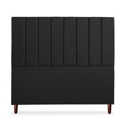 Cabeceira Estofada Cama Box Queen Carla 160cm Linho:preto - 1