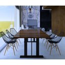 Ver mais imagens de Conjunto 6 Cadeiras para Sala de Jantar Clarice Cloe Madeira Preto