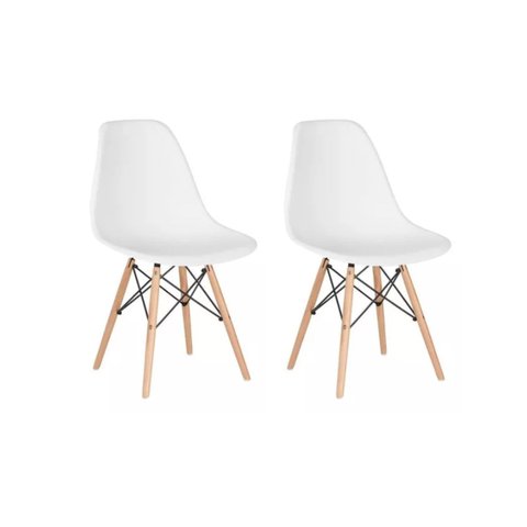 Conjunto 2 Cadeiras para Sala de Jantar Eames Eiffel Dkr
