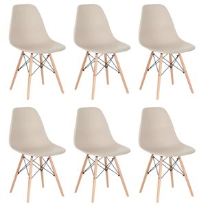 Conjunto 6 Cadeiras para Sala de Jantar Eames Eiffel Dkr