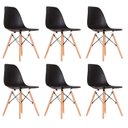 Ver imagem 1 de Conjunto 6 Cadeiras para Sala de Jantar Eames Eiffel Dkr Preto