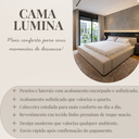 Ver imagem 2 de Cama com Cabeceira Queen Lumina Estofada Revestida com Linho:Linho Ocre