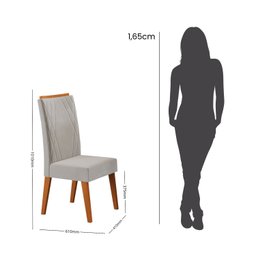 Mesa de Jantar Quadrada Decora com Vidro 90x90 e 4 Cadeiras Vegas em Madeira Maciça - 5
