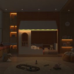 Cama Reversível Casinha com Telhado, Led, Janela e Grade Frontal New Garden Casatema - 3
