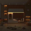 Ver imagem 3 de Cama Montessoriana Casinha com Led e Janela New Garden Casatema MadeiraOriginals