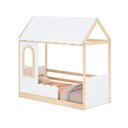 Ver imagem 4 de Cama Montessoriana Casinha com LED e Janela New Garden Casatema MadeiraOriginals Branco/Marrom