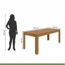 Ver imagem 4 de Conjunto Sala de Jantar Athenas com 6 Cadeiras Allegra Espresso Móveis Bege/Amêndoa/Preto